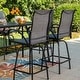 preview thumbnail 29 of 67, 7-Piece Patio Bar Stool Set Textilene Swivel Stools