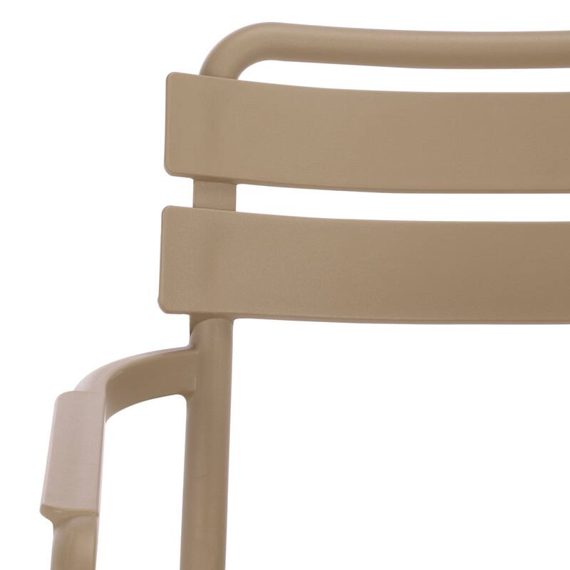 SAFAVIEH Outdoor Living Sarah Stacking Dining Armchair (Set of 2) - 21"W x 23"D x 32"H