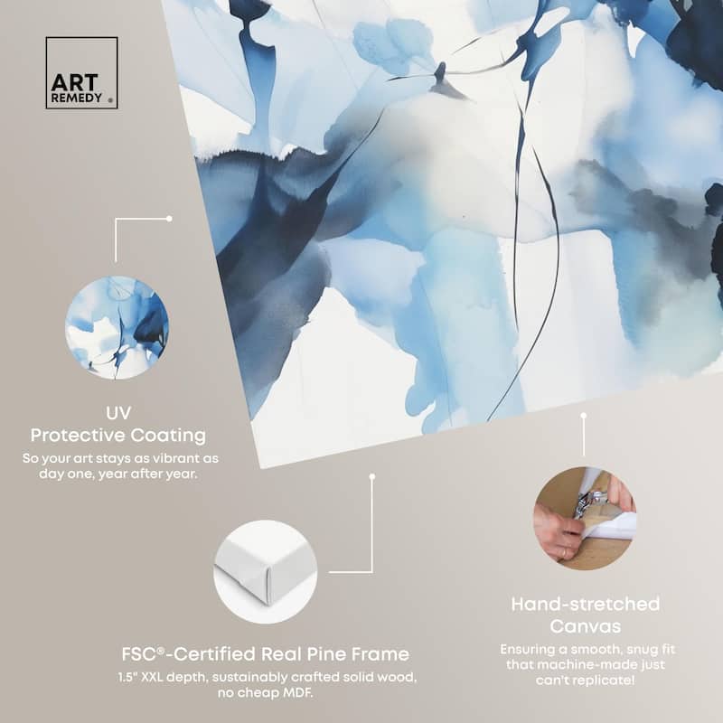 Fleur Bleue II Canvas by Art Remedy, Gallery Wrapped
