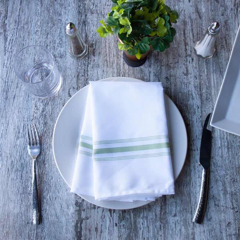Arkwright Home 18x22 Inch Striped Bistro Napkins - Pack of 12