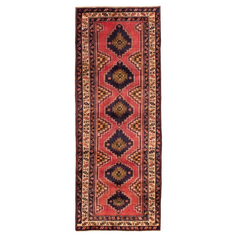 ECARPETGALLERY Hand-knotted Konya Anatolian Red Wool Rug - 3' 10" x 9' 10" - Red - 3' 10" x 9' 10" - Runner