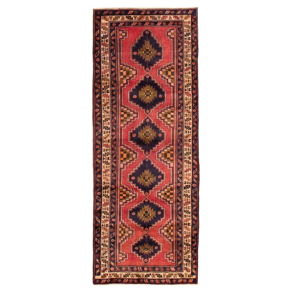ECARPETGALLERY Hand-knotted Konya Anatolian Red Wool Rug - 3' 10" x 9' 10"