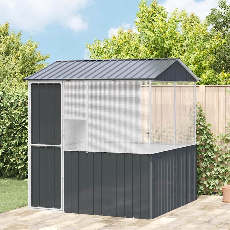 Pet Playhouse with Various Sizes - Grey 82.3 x 84.6 x 91.7 in - 82.3 x 84.6 x 91.7 in