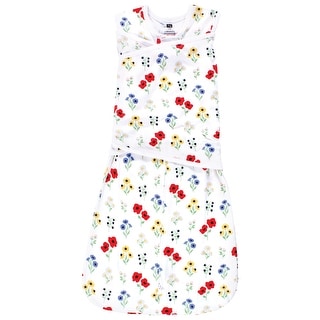 Hudson Baby Infant Girl Convertible Swaddle Sleep Sack, Wildflower