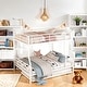preview thumbnail 26 of 36, Full Xl Over Queen Metal Bunk Bed, Save Space Or Split Into 2 Beds