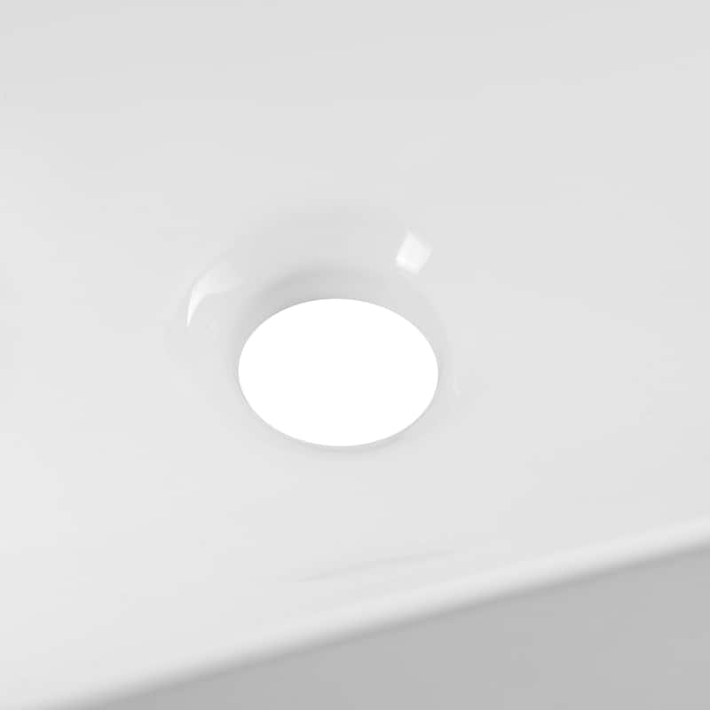Felix Modern Wall Mounted Rectangular Ceramic Mini Sink, By JONATHAN Y