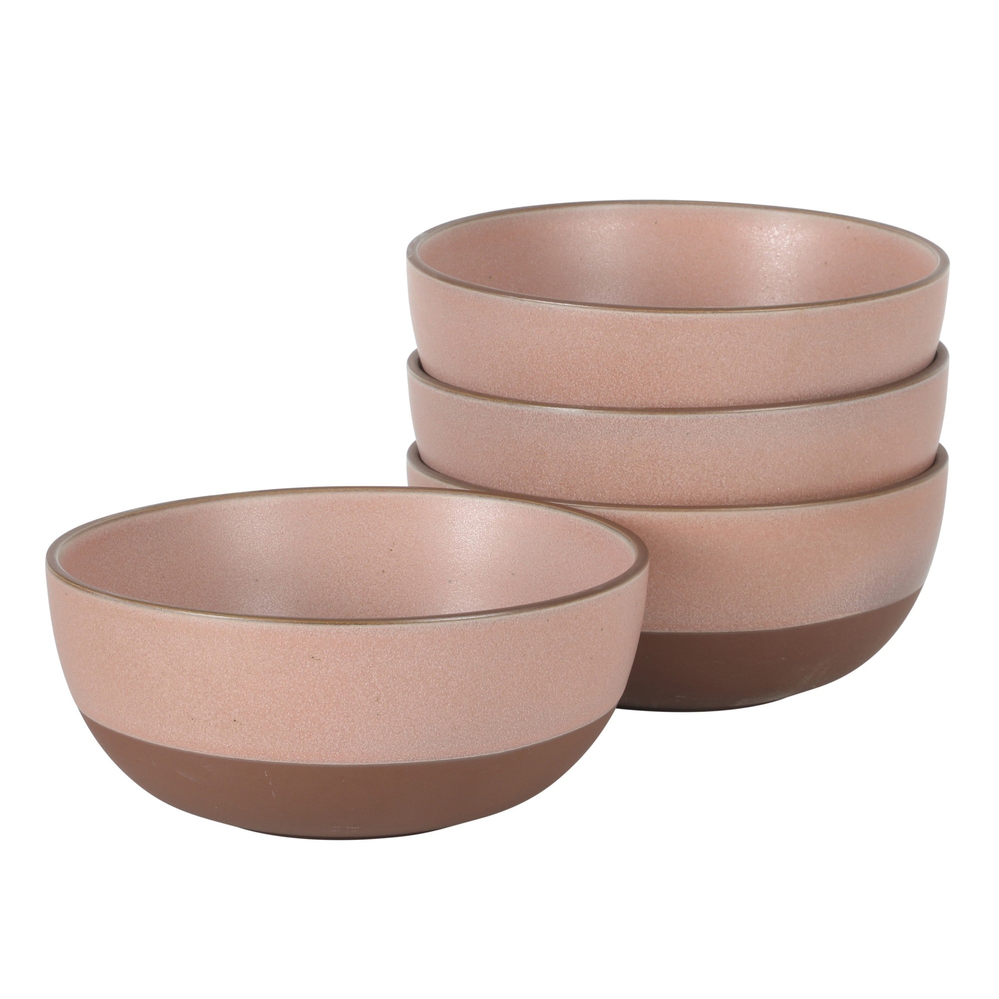 Gibson Elite William Crest 4 Piece Cereal Bowl Set, 6.25" Round Stoneware Reactive Glaze Finish, Soup, Dessert & Snack Bowls
