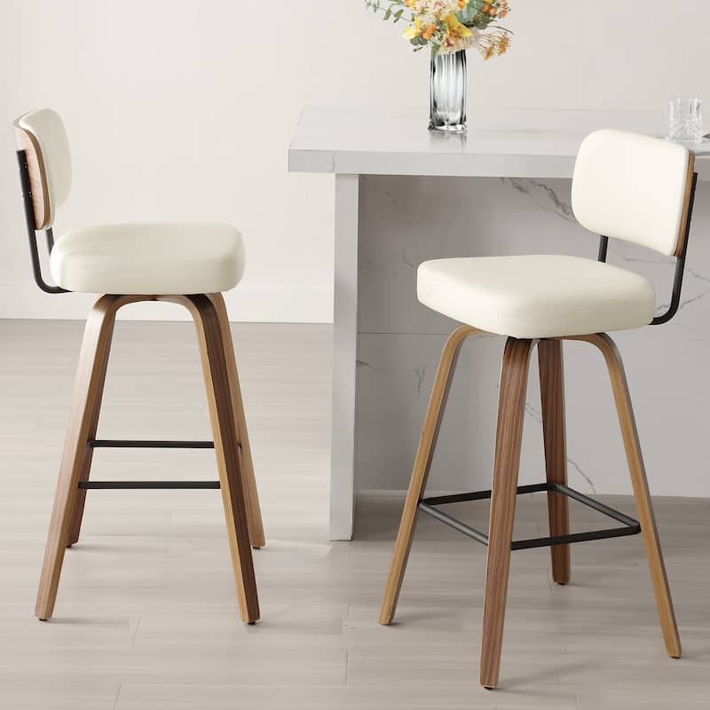 26"/29" Swivel Bar Stools/ Counter Stools with Bentwood Legs