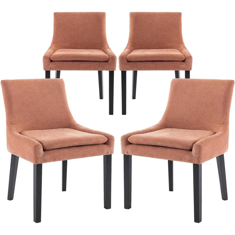 Upholstered Corduroy Accent Side Leisure Chairs with Soild Wood Legs