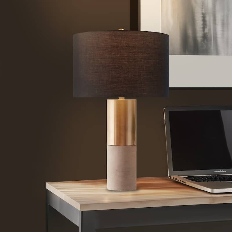 INK+IVY Fulton Metal and Concrete Table Lamp