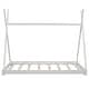 preview thumbnail 6 of 18, Twin Size House Platform Bed with Triangle Structure and Safety Railings