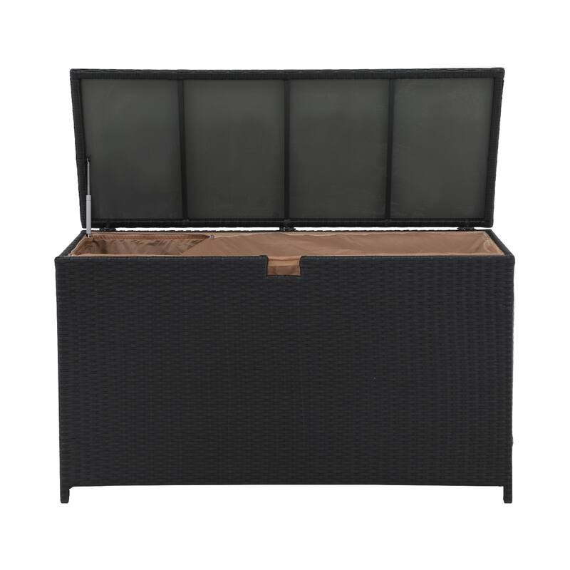 Outdoor 120 Gallons PE Wicker Storage Box