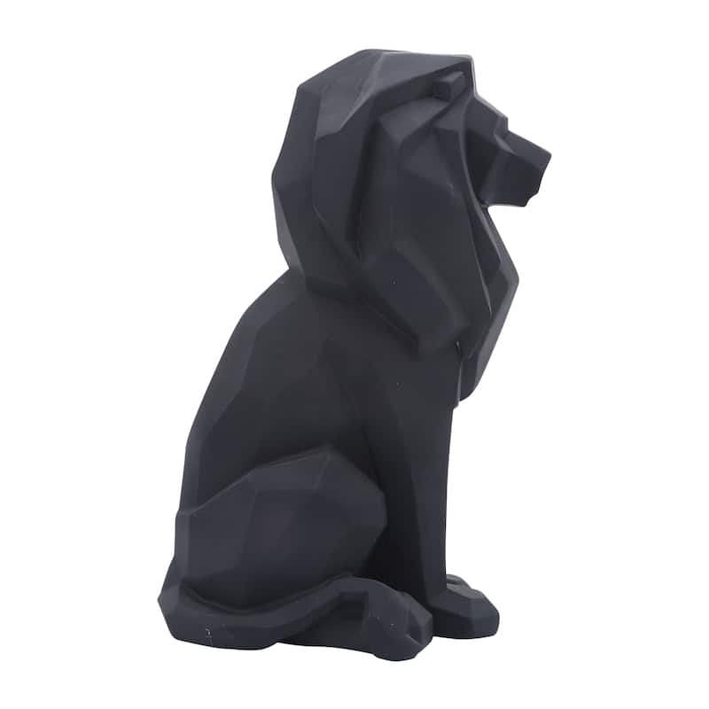 Sagebrook Home 11" Sitting Lion Sculpture Polyresin Decorative Lion Statue