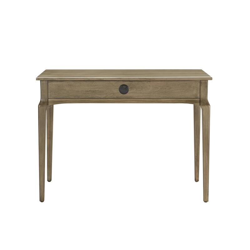 Vintage Laptop Desk with Keyboard Drawer - 42" Computer Writing Table, Smoke Gray Office Desk