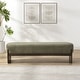 preview thumbnail 2 of 18, Christopher Knight Home - Gazena Large Ottoman Bench with Rubberwood Base - 64" W x 18.5" D x 18.5" H Dark Green
