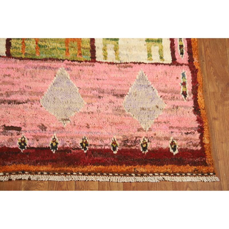 Moroccan Tribal Oriental Area Rug Handmade Bedroom Wool Carpet - 5'8" x 7'11"