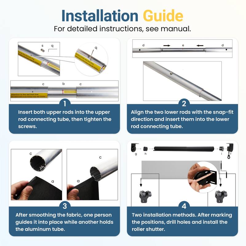 Solar Crank Outdoor Roller Shade with Teslin, No Cassette