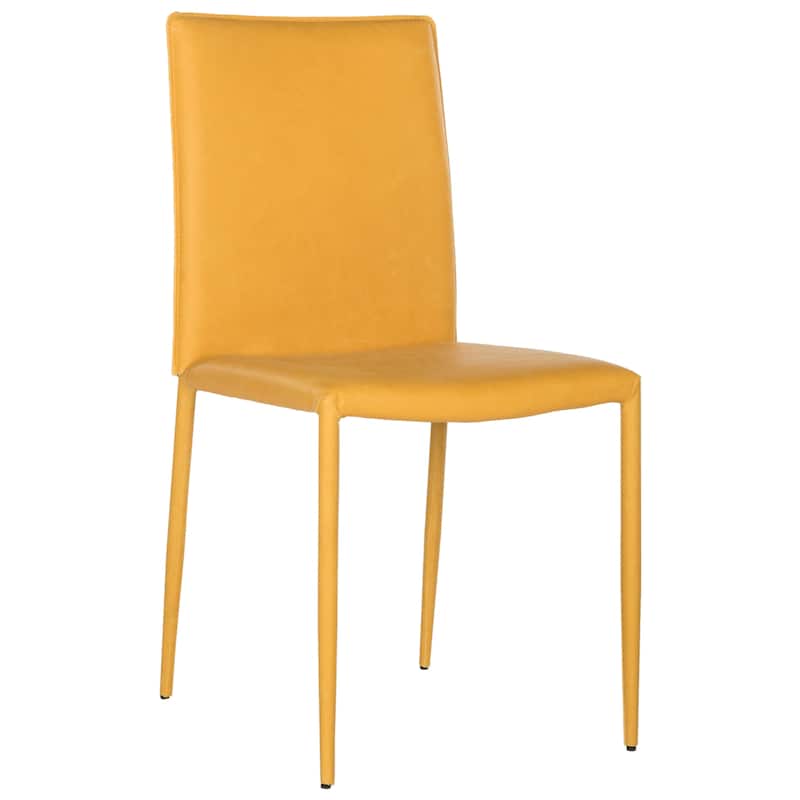 SAFAVIEH Oneida Faux Leather Dining Room Chair (Set of 2) - 18.9" W x 22.8" L x 35.8" H - 19"Wx23"Dx36"H