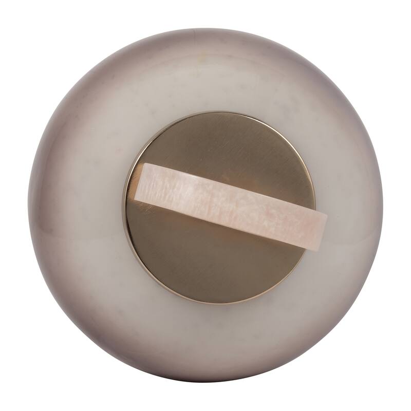 Sagebrook Home Glass, Vase Round Resin Topper, Copper, Cylinder, Solid