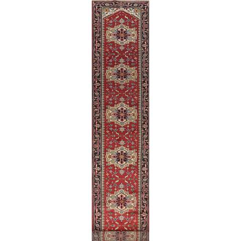 Traditional Indo Heriz Serapi Oriental Runner Rug Wool Hand-knotted - 2'6" x 20'0"