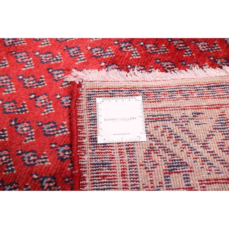 ECARPETGALLERY Hand-knotted Andelz Red Wool Rug - 3'5 x 9'11