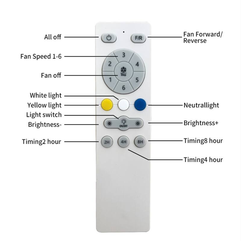 52 inch White Wood Ceiling Fans with Lights and Remote