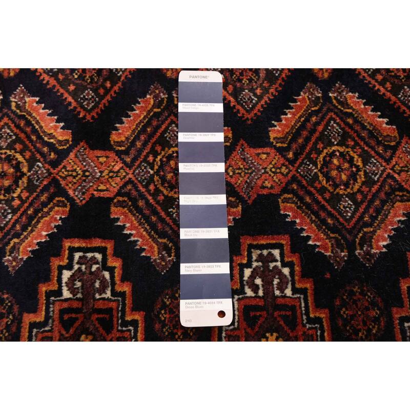 ECARPETGALLERY Hand-knotted Baluch Dark Navy Wool Rug - 2'11 x 6'0