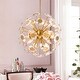 preview thumbnail 1 of 6, Ashira 16.5"W 11-Lights Modern Sputnik Firework Starburst Crystal Chandelier Brushed Gold