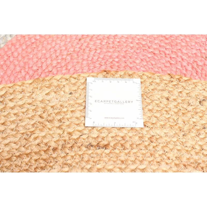 ECARPETGALLERY Braided Weave Palas Denizli Tan Jute Rug - 3'10 x 3'10