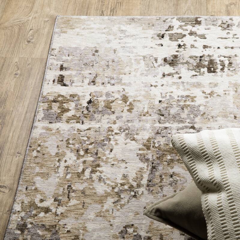 Style Haven Nelson Distressed Abstract Grey/ Ivory Indoor Area Rug