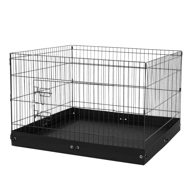 Foldable Dog Playpen with Bottom Mat 36x36 Inch for Small Pets
