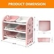 preview thumbnail 19 of 22, Multi-functional Kids Toy Storage Organizer with HDPE Shelf and 6 Bins