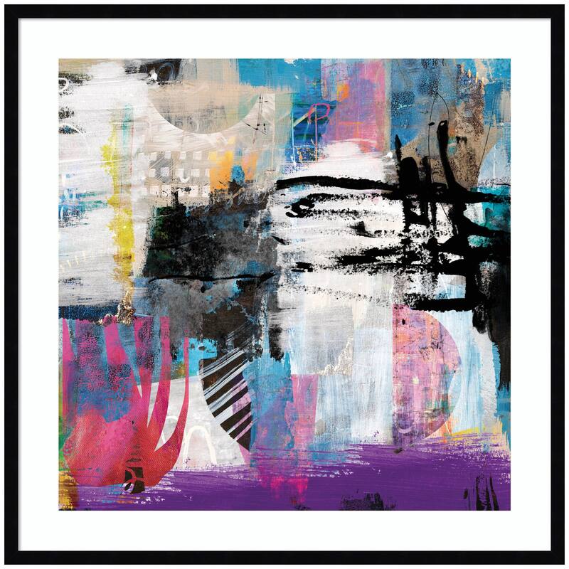 Kate and Laurel NC Endless Thoughts by Nikki Chu Framed Wall Art Print - 33 x 33 - Black