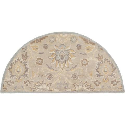 Patchway Handmade Classic Floral Wool Area Rug