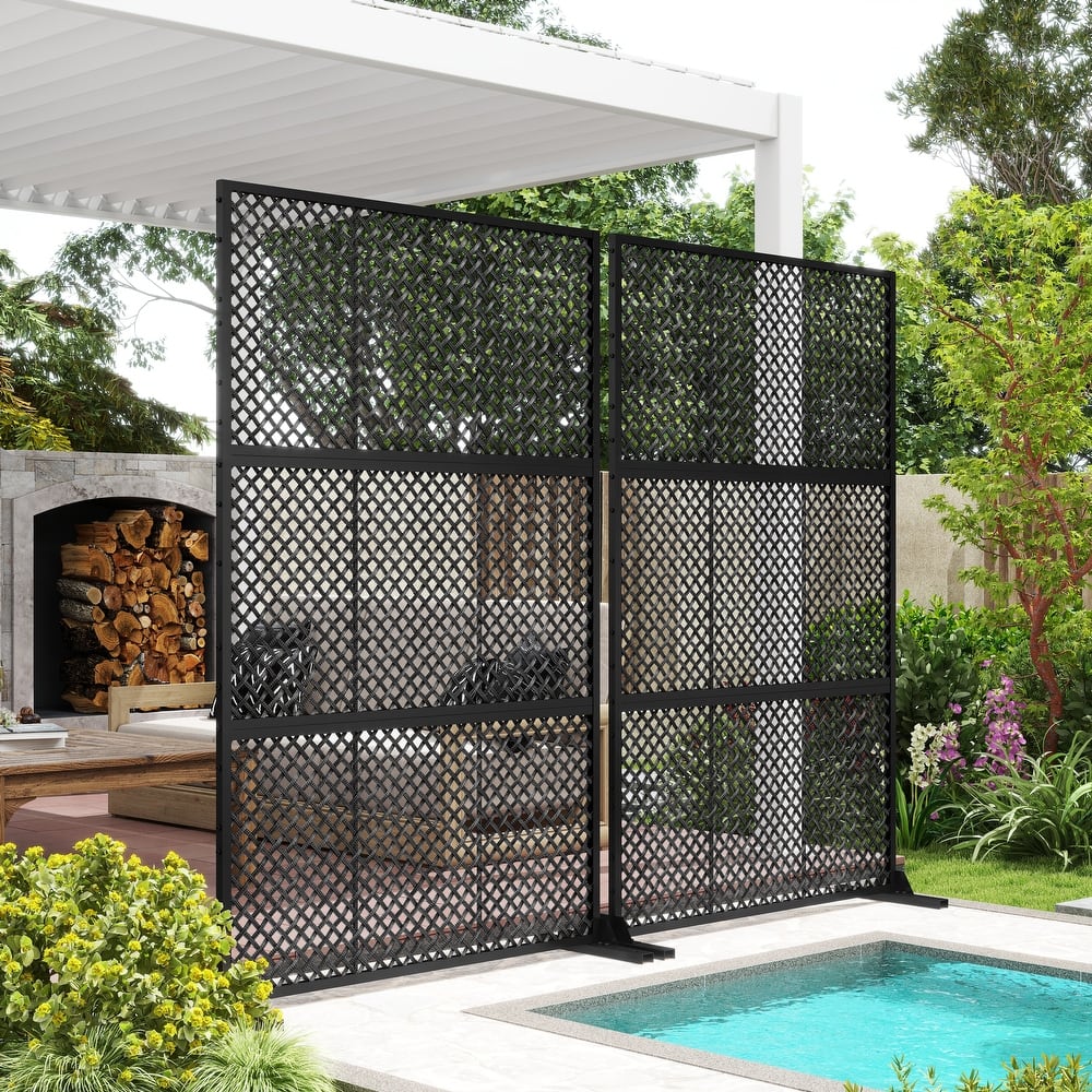 2Set Patio Outdoor Privacy Metal Screens and Panels