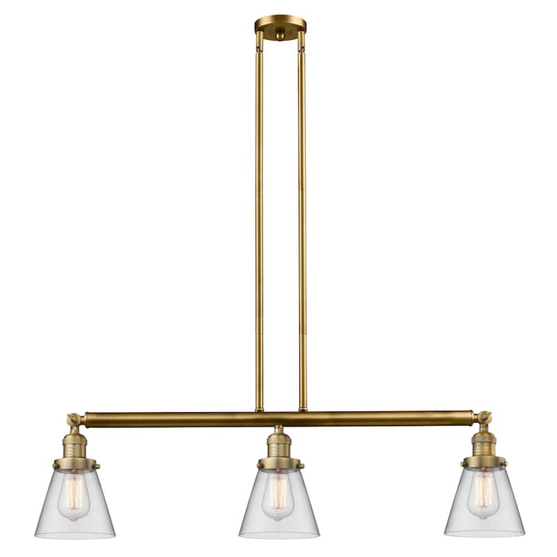 Innovations Lighting Small Cone 3 Light 39" Wide Linear Chandelier