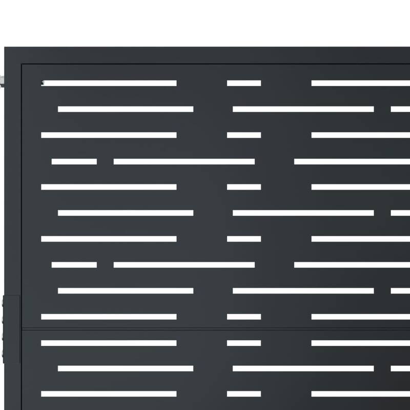 vidaXL Garden Gate Anthracite 39.4x49.2" Steel Square Design - 41.3 x 51.2"