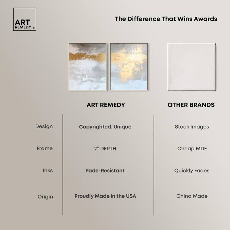 Golden Glaze I Canvas Set of 2 by Art Remedy