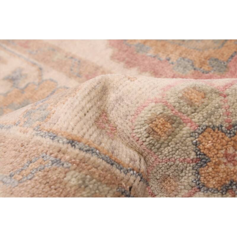 ECARPETGALLERY Hand-knotted Modern Oushak Ivory Wool Rug - 9'0 x 12'0