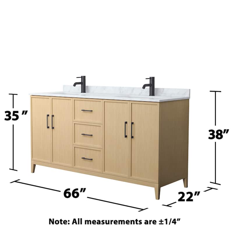 Elan 66-inch Double Vanity, Marble Top