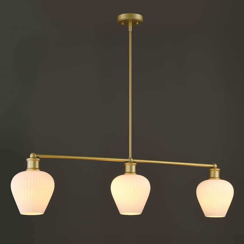 Acroma 3 - Light Dimmable Kitchen Island Linear Chandelier