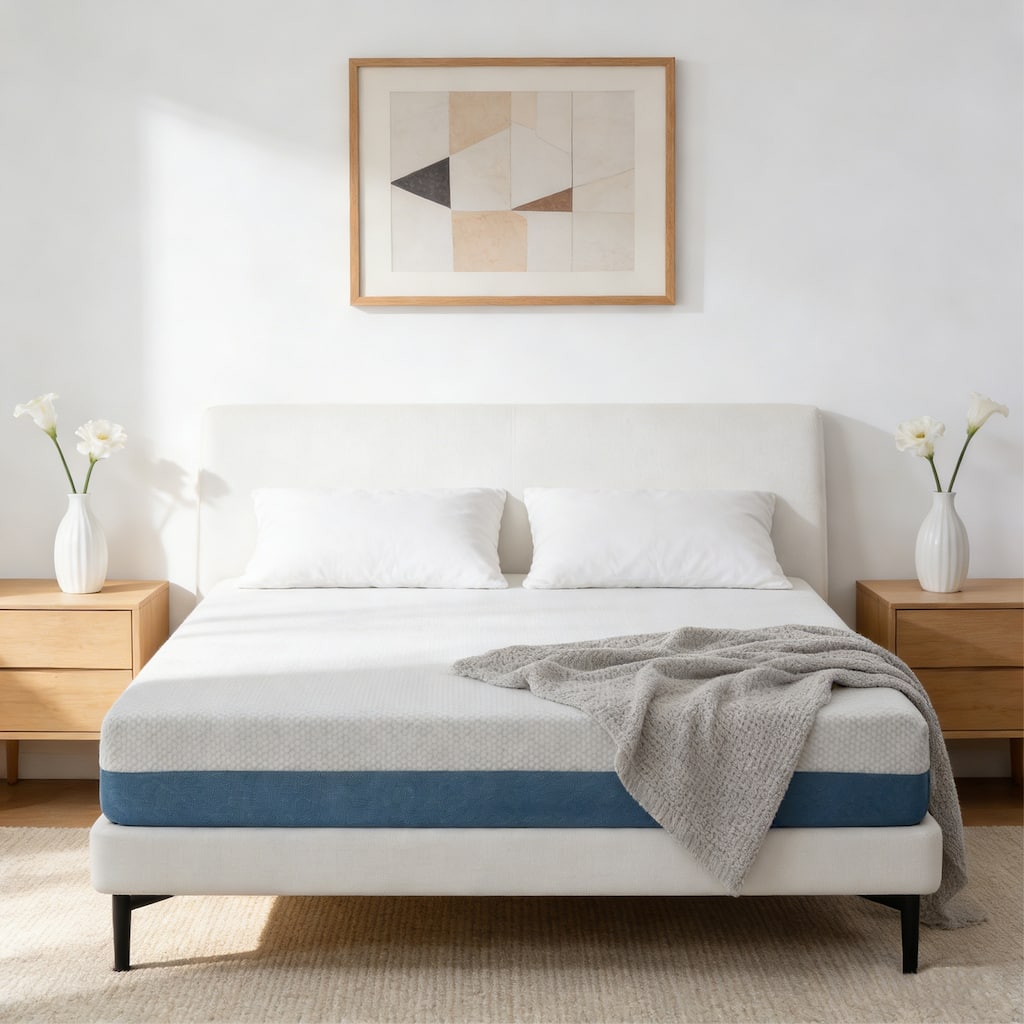 10 Inch Queen Mattress Sterilizing & Airy, Premium High Resilience for Optimal Support, Non-Toxic Eco-Friendly Fabric