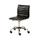 preview thumbnail 9 of 35, Faux Leather Office Chair with Wheels, Upholstered Task Chair with Metal base, Swivel Rolling Chair with Adjustable Height - N/A