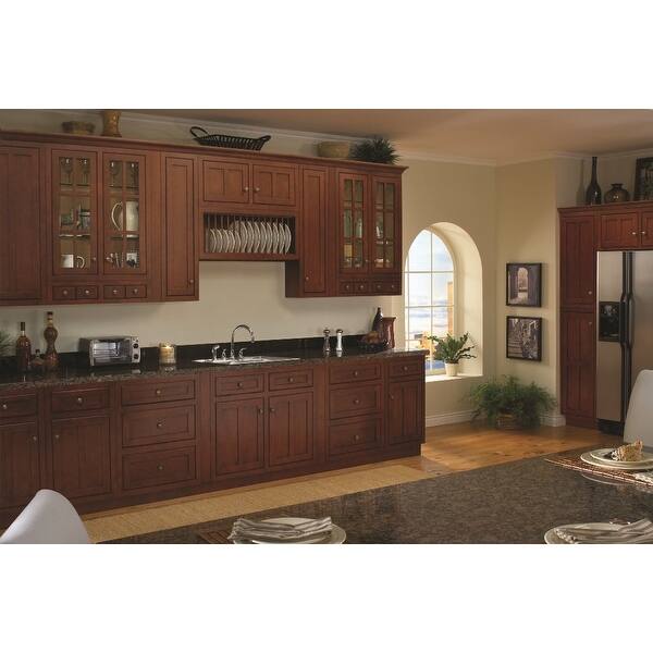 Shop Sagehill Designs Ldb36bc Lakewood 36 Blind Corner Cabinet With Single Door And Drawer Cabernet Overstock 16903473