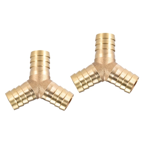 Available in 4 sizes BRASS barbed Hose "Y" Splitter  Joiner  Connector 