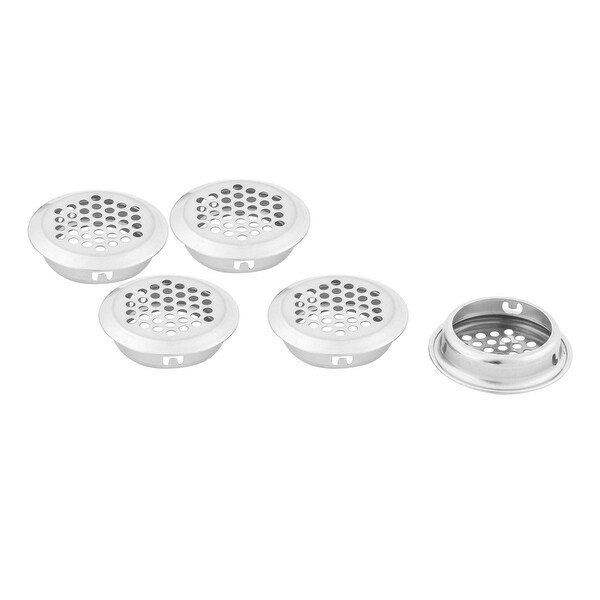 Furniture Wardrobe Stainless Steel Perforated Mesh Air Vent 35mm Dia 5 Pcs