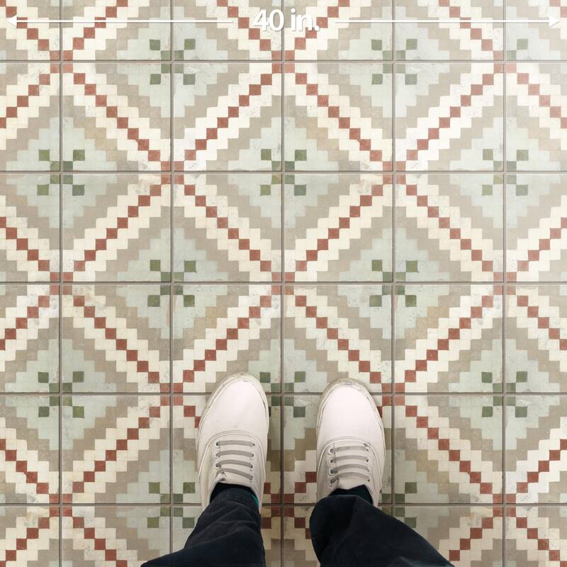 Merola Tile Kings Valentia Ruzafa 8-3/4" x 8-3/4" Porcelain Floor and Wall Tile