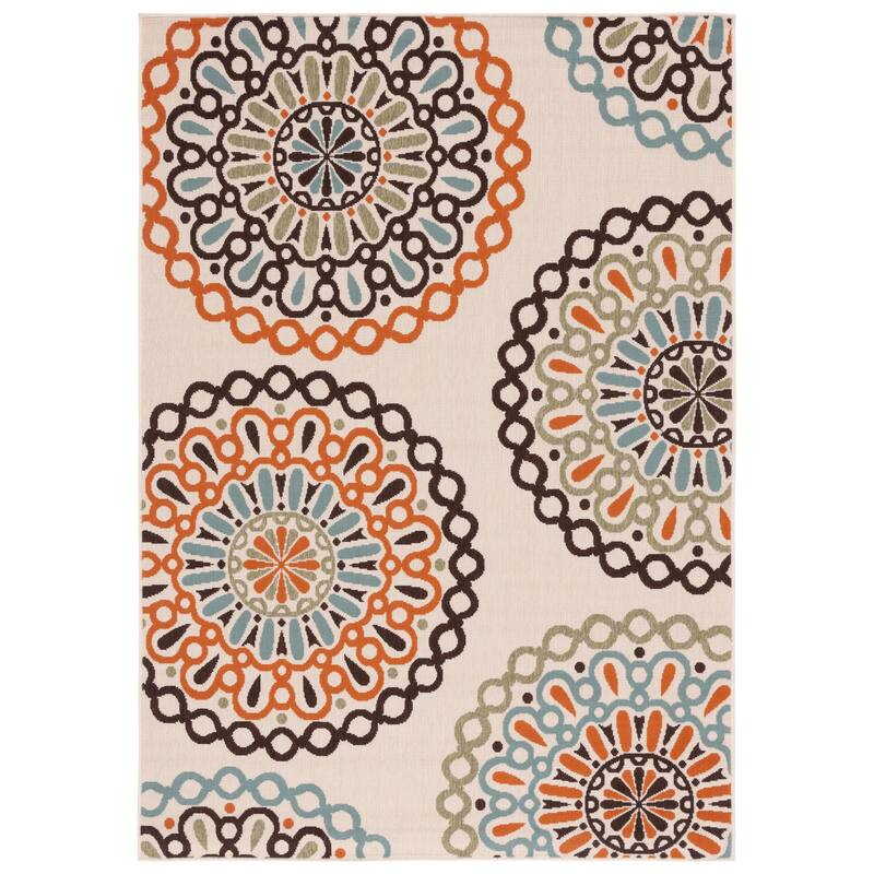 SAFAVIEH Veranda Elsi Geometric Medallion Indoor/Outdoor Area Rug