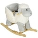 preview thumbnail 1 of 8, Baby Rocking Horse Sheep, Plush Lamb Rocker, Rocking Animal with Seat Belt, Sounds & Pedals for Kids 1-3 Years, Gray Gray