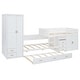 preview thumbnail 26 of 27, Wooden Versatile Twin Bunk Bed with Trundle,Cabinet,Wardrobe,Desk and Drawers